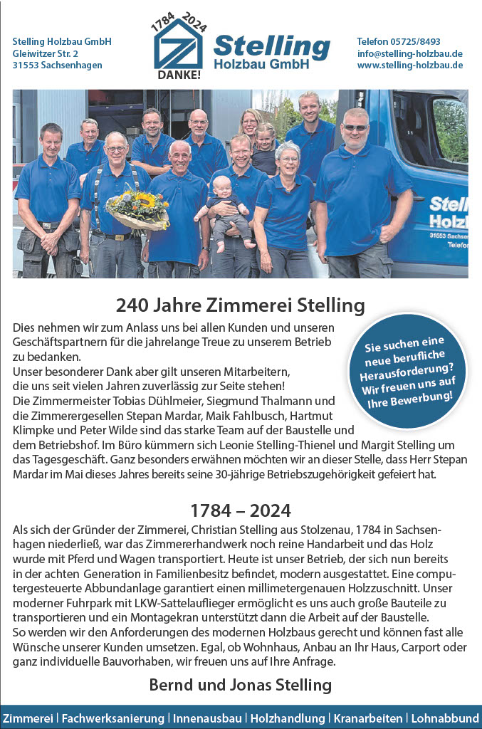 240 Jahre Jubiläum